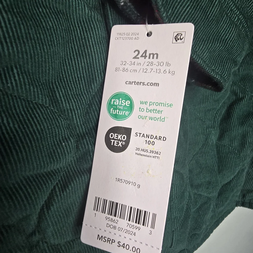 Carter's‎ Deep Green Corduroy Jacket